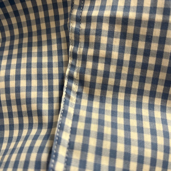DANIEL HECHTER SHIRT, Menโs Size M, Blue & White Check Short Sleeve Button Down. - Picture 9 of 11